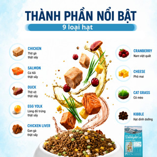 Thức Ăn Hạt Cho Mèo DUOLIGHT CAT PURE Thức Ăn Hạt Hỗ Trợ Tiết Niệu, Giảm Búi Lông , Mèo Mọi Lứa Tuổi