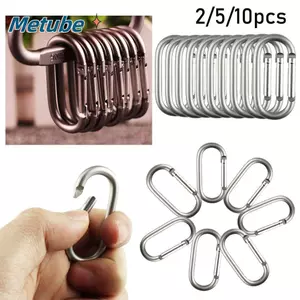 METUBE 2 / 5 / 10 Chiếc Ciling Carabiner Dụng Cụ Ngoài Trời Cắm Trại Đi Bộ Đường Dài Khóa An Toàn Móc Khóa