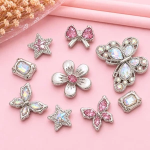 Set Charm Bướm Pha Lê Ánh Cực Quang Đính Đá Cao Cấp Luxury Aurora Crystal Butterfly Collection Sang Trọng Đẳng Cấp