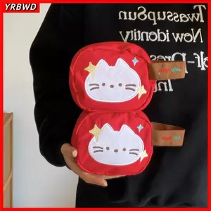 Túi đựng máy ảnh tức thì YRBWD, Túi trang điểm đóng cửa dây kéo dung tích lớn, Phim hoạt hình di động Kitty dễ thương có dây buộc Túi đựng máy ảnh CCD ngoài trời