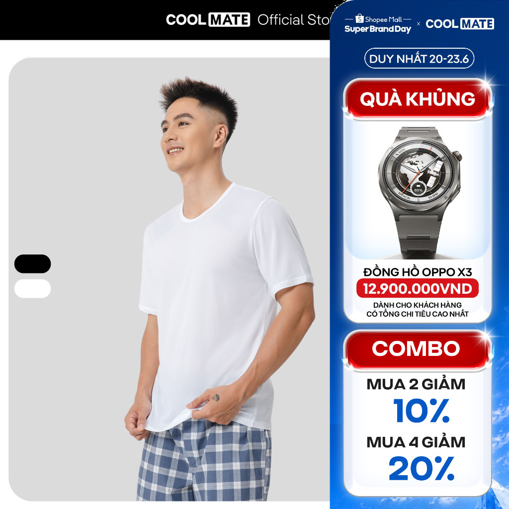 [MUA 4 GIẢM 20%]Áo thun nam mặc trong thoáng khí Excool Coolmate