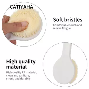 Bàn chải tắm CATIYAHA Bàn chải vệ sinh tóc mềm Bàn chải lưng tay cầm dài