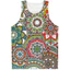 Áo tăng nam 3D hoa Mandala, Áo Vest đường phố Bohemian cổ điển, Áo thun mùa hè không tay thoáng khí mềm mại