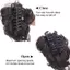 PNPIA- Tổng Hợp Tóc Bun Chignon Lộn Xộn Xoăn Kẹp Tóc Co Giãn Scrunchy Giả Tóc Miếng Cho Nữ Kẹp Tóc