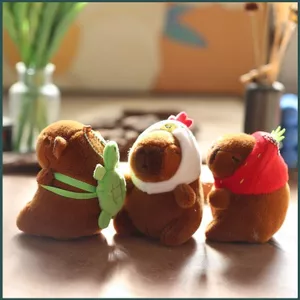 YT4 Capybara Sang Trọng Đồ Chơi Rùa Dâu Gà Cô Gái Đồ Chơi Dễ Thương Sang Trọng Búp Bê Quà Tặng Cho Trẻ EmKey Dây Xích Túi Trang Trí