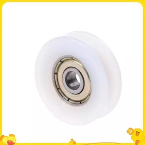 Mới 6 * 30 * 10mm U Rãnh Kim Loại Lá Chắn Nylon Ròng Rọc Bánh Xe Con Lăn Bóng Vòng Bi