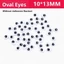 YICA 100 Cái / túi Búp Bê Hoạt Động Mắt, Phụ Kiện DIY Đồ Chơi Quấn Mắt Di Chuyển, Chất Lượng Cao Có / Không Dính Lưng Nhựa Đen Trắng Trẻ Em Thú Nhồi Bông Mắt Sang Trọng