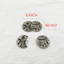 Khóa tấm kim loại Phong cách Trung Quốc Khóa quần áo Nhiều nút Quans lớn Nút cổ áo Hanfu Sườn xám Nút bán nguyệt 6.23 G8RT
