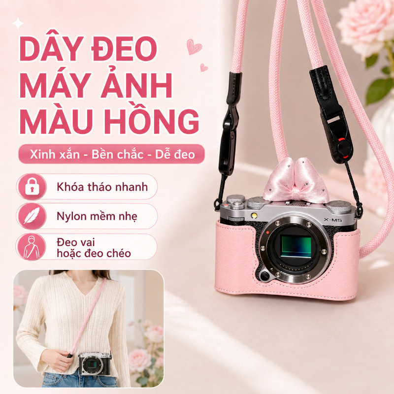 Dây Đeo Máy Ảnh Cao Cấp - Tương Thích Đa Hãng, Vừa Thời Trang Bền Bỉ, Đồng Hành Sáng Tạo