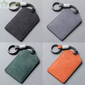 Vỏ chìa khóa YUUKII, Hộp đựng thẻ NFC ô tô Mini bằng da thật, Giấy phép sang trọng nhẹ NFC Vỏ thẻ PVC Flip Suede Cover Phụ kiện ô tô