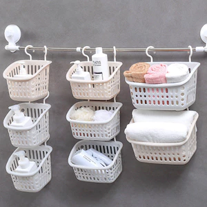 Móc Treo Giỏ Đựng Đồ Nhà Bếp Treo Giỏ Phòng Tắm Mỹ Phẩm Giỏ Nhựa Giỏ Bảo Quản Giỏ Đựng Đồ YYED