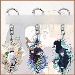 SQ11 Demon Slayer Acrylic Móc Khóa Hoạt Hình Anime Tomioka Giyuu Mặt Dây Chuyền Bền Cho Ba Lô Túi & Chìa Khóa