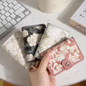 Hộp Đựng Thẻ PYCOU, Dung Tích Lớn 20 Khe Cắm Thẻ Tín Dụng, Retro Nhiều Khe Cắm Thẻ In Hoa Da PU Giá Đỡ Giấy Phép Lái Xe Sử Dụng Hàng Ngày