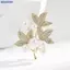 Bluelover Thời Trang Ngọc Trai Lá Thổ Cẩm Cho Nữ Cây Thổ Cẩm Quần Áo Áo Áo Trang Sức Đảng Phụ Kiện Quà Tặng Mới