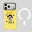 Ice crystal Từ Tính Happy girl Ốp Lưng Điện Thoại Trong Suốt Cho iPhone 17 Pro Max 16 15 14 13 17air 16Plus Ốp Cứng Chống Sốc Bảo Vệ Vỏ