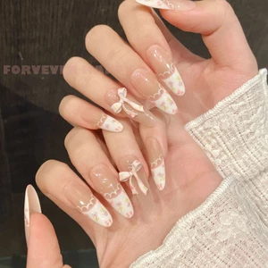 10 Chiếc Đầu Pháp Blush Bấm Dài Trên Móng Tay Bền Đẹp & Không Bao Giờ Chia Móng Tay Giả Thoải Mái Để Làm Việc Hẹn Hò hoặc Dự Tiệc