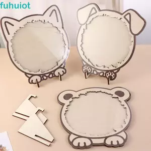 FUHUIOT Mèo Câu Đố Bằng Gỗ, Chó Gấu Nhỏ Hình Mèo Ghép Hình, Đồ Chơi Trẻ Em DIY Lắp Ráp Đốt Não Trang Trí Nhà Câu Đố Không Đều Độc Đáo Dành Cho Người Lớn