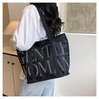Hot gentlewoman Diamond Surface Letter Single Velvet Texture Túi đeo vai