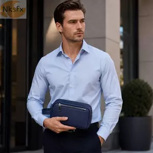 Ví ly hợp NKSFX, Túi ly hợp nam da PU mềm, Túi đựng đồ doanh nghiệp dung tích lớn di động Túi xách