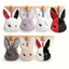 QEARY Thỏ Gothic, Mềm Mại Handmade-look Halloween Plushie, Túi Mặt Dây Chuyền Nhẹ Bền Hai Màu Khâu Bunny Xe Trang Trí