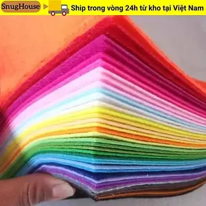 SNUGHOUSE 40 Chiếc Vải Không Dệt, Vuông Tấm Vải nỉ Nhiều Màu Sắc, Chất Lượng Cao Bền 1 Mm Thủ Công May Vá Vải May Thủ Công DIY