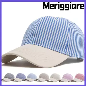 Mũ bóng chày thiết kế sọc MERIGGIARE, Mũ chống nắng có thể điều chỉnh trên đầu mềm, Chống nắng đa năng Mũ thông thường nhẹ đi chơi mùa hè