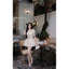 ĐẦM RN TAY PHỒNG CÚP CỔ NHÚN FORM XOÈ KÈM HOA BYJOLIE