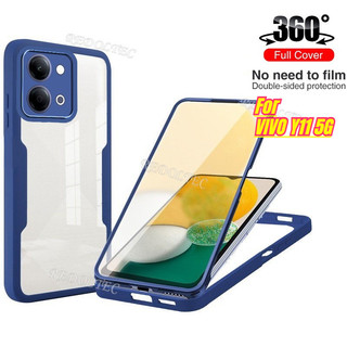 360 Full Cover VIVO Y11 5G 2026 Chống Sốc Acrylic Trong Suốt Mặt Trước Mặt Sau Bảo Vệ Hai Mặt Vỏ Điện Thoại Cứng VIVOY11