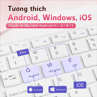 Bộ Bàn Phím Chuột Bluetooth 10 inch- 5 Màu, Portable, Kết Nối Ổn Định, ĐT/Máy Tính Bảng/PC