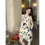 Váy Vest hoa cổ điển thiết kế nhỏ mùa hè Váy không tay dáng rộng cao
