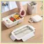 Hộp cơm trưa cho trẻ em B & N Ống hút lúa mì Không chứa BPA Lò vi sóng an toàn Thân thiện với môi trường cho trường mẫu giáo hoặc bữa ăn du lịch.