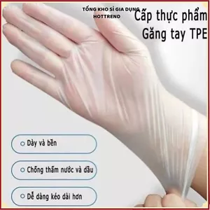HỘP GĂNG TAY CAO SU TPE VICTORIA BAY SIZE L - Bao Tay Siêu Dai Dùng 1 Lần Làm Bếp Vệ Sinh