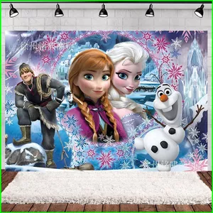 YB2 Anime Frozen Elsa Trang Trí Chủ Đề Kỷ Niệm Sinh Nhật Chụp Ảnh Ảnh Phông Nền Bố Trí Cảnh