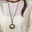 AqToCna Màu Nâu Vòng Tròn Dệt Dây Nelace Nữ Tối Giản Thời Trang Màu Lạnh Phong Cách Vintage Chất Liệu Nhựa Nelace Phụ Kiện AqToCna