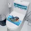 Không Hư Tổn Bề Mặt Chim Cánh Cụt Dễ Thương Nhà Vệ Sinh Stier Tự Dính Sóng Đại Dương Chống Thấm Nước Có Thể Tháo Rời Cho Phòng Tắm Nắp Bồn Cầu & Bể