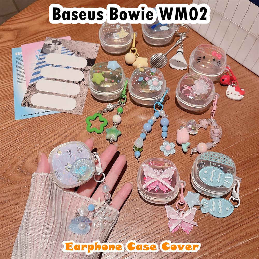 [Ngôi sao tương lai] Dành cho vỏ Baseus Bowie WM02 Vỏ tai nghe silicon mềm họa tiết nơ dễ thương