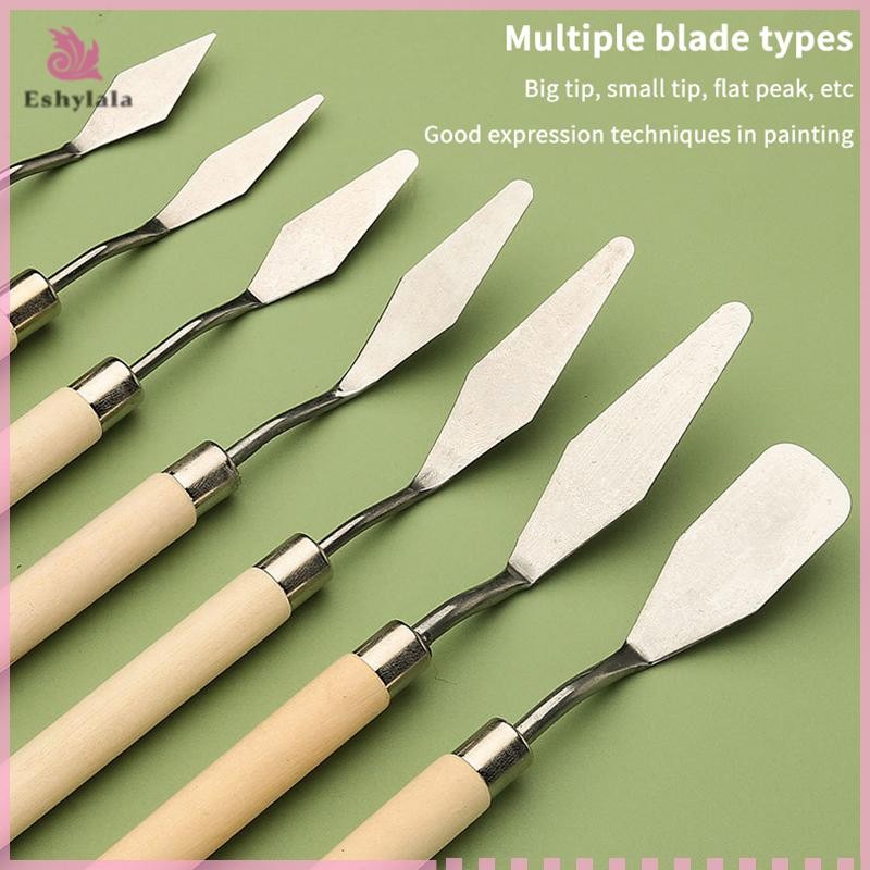 7 Cái / bộ Thép Không Gỉ Tranh Sơn Dầu Dao Nghệ Sĩ Thủ Công Thìa Bảng Cạp Dụng Cụ Nghệ Thuật [MỚI]