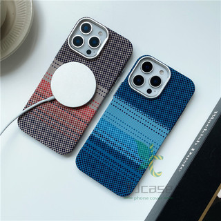 Vỏ giảm họa tiết sợi Carbon từ tính cho IPhone 17 13 14 15 16 Pro Max Vỏ mờ sạc không dây