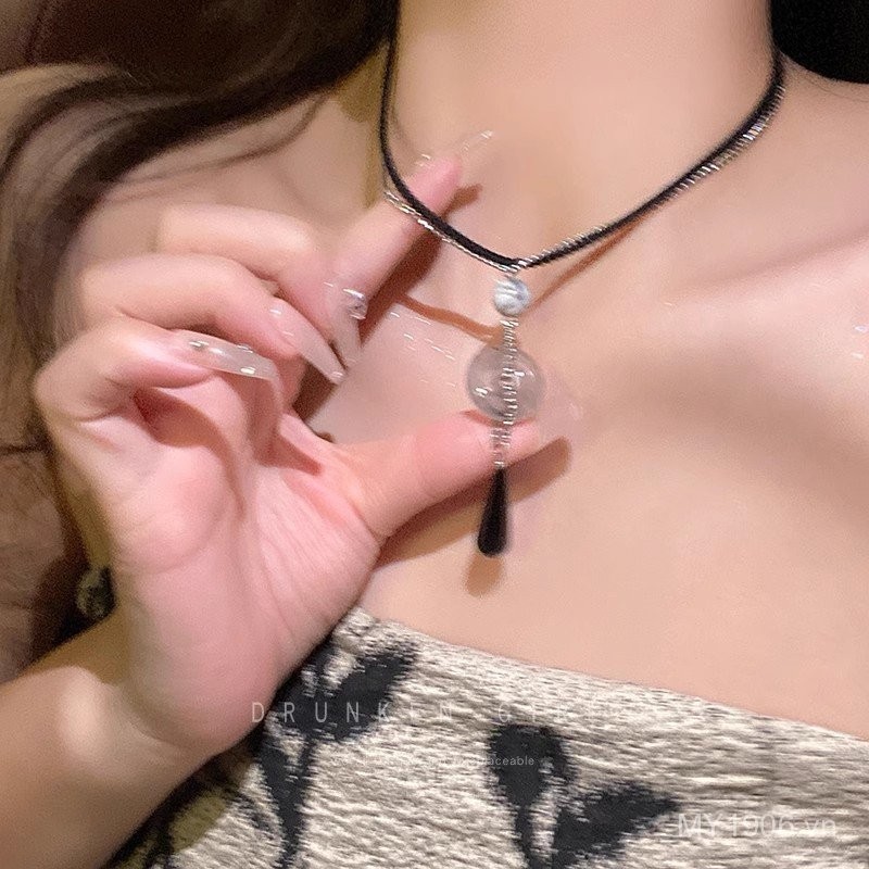 Dây chuyền áo len khóa an toàn phong cách Trung Quốc, mặt dây chuyền xương đòn, thời trang cho các hoạt động hàng ngày