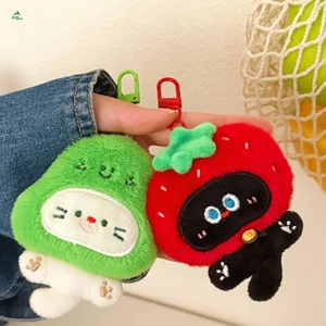 Móc khóa mèo con sang trọng dễ thương - Ba lô hình trái tim Mặt dây chuyền búp bê quyến rũ cho bé gái