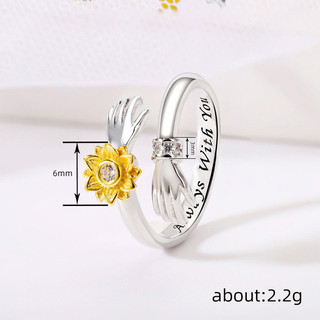 Nhẫn zircon bạc S925 đơn giản, phù hợp làm quà tặng và thời trang