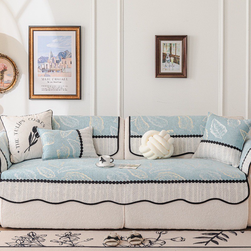 123 Đệm Sofa Cá Nhân 2025 Phong Cách Mới Bốn Mùa Đa Năng Nội Tuyến Cảm Giác Cao Cấp Cố Định Da Chống Trơn Trượt Sofa Đệm Vải