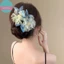 SUND Hoa Mẫu Đơn Kẹp Tóc Nữ Phụ Kiện Tóc Thêu Hairgrips Hoa Tóc Vuốt Kẹp Trang Trí Thời Trang Hàng Ngày VN