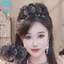 SUND Lưới Ngọt Ngào Vải Tuyn Vuốt Tóc Cho Nữ Tính Khí Sáng Zircon Đuôi Ngựa Kẹp Công Chúa Mũ Đội Đầu Phụ Kiện Tóc Quà Tặng VN