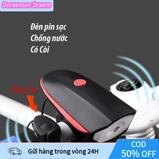 【COD】Đèn Pin Sạc Có Còi Chống Nước Siêu Sáng Cho Xe Đạp Màu Đen, Thay Đổi Kích Thước Linh Hoạt, Giá Rẻ, Chất Lượng