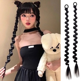 1 cặp tóc giả bện xoắn cho bé gái, phù hợp chụp ảnh, thời trang và mát mẻ