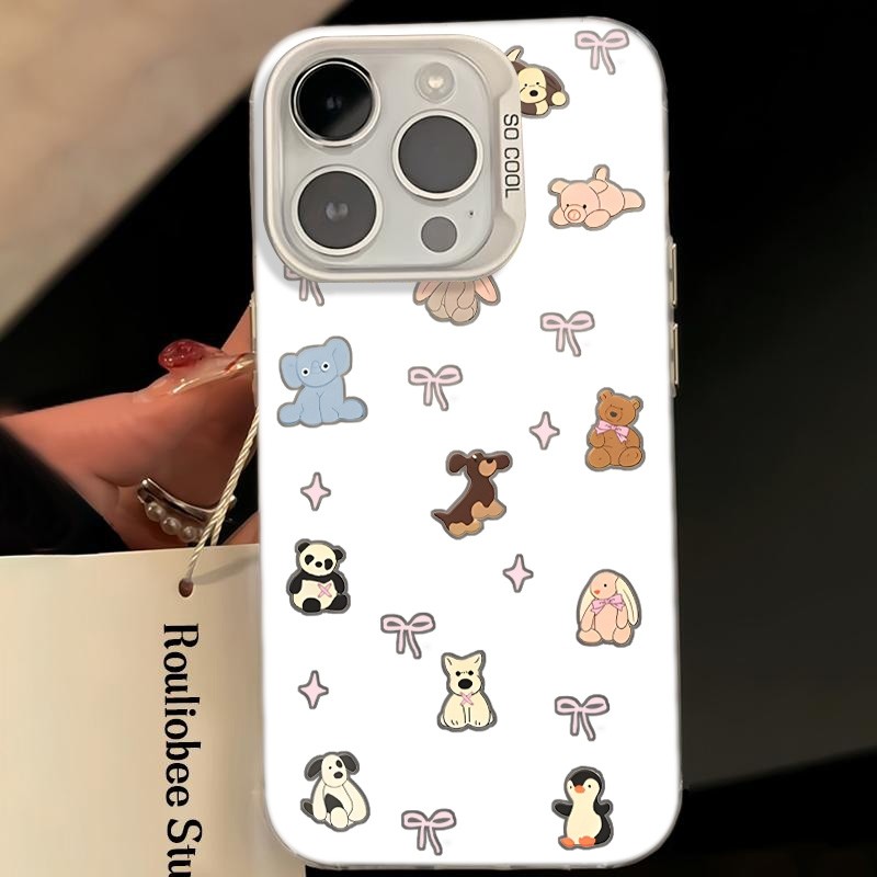 Ốp Lưng iPhone Hình Nhiều Loài Động Vật Ngộ Nghĩnh - Tương Thích 16/15/14/13/12/11 Pro Max, XS Max, X