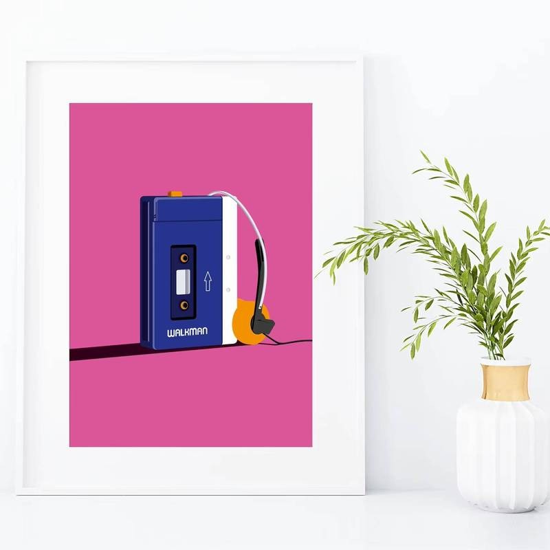 Pop Art Retro thập niên 80 Cassette Băng Poster Ghi Sàn Nhạc Tranh Canvas Vintage Treo Tường Nghệ Thuật Hình Ảnh Cho Phòng Khách Trang Trí Nhà
