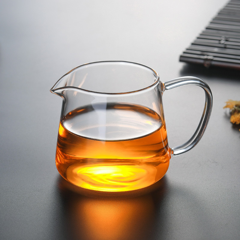 Glass Fair Cup Tea Drain Set Bộ lọc chịu nhiệt dày Bộ lọc trà Kung Fu Tea Set S