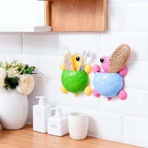 Sáng Tạo Hình Rùa Bàn Chải Đánh Răng Giá Bộ Bảo Quản Kem Đánh Răng Treo Tường Nhà Tổ Chức Phòng Tắm